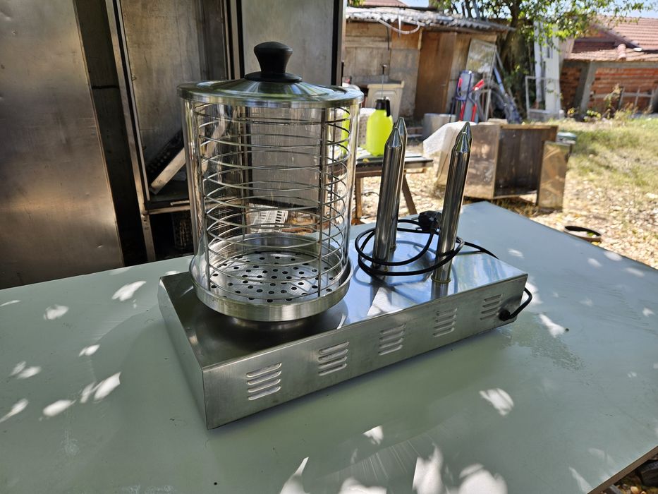 Хот Дог машина със 2 броя работещи  Шишове със стъклен буркан 290лв.