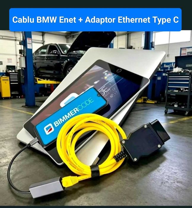Cablu BMW Enet diagnoza Activare funcții BMW seria F și G mini Cooper și Rolce Royce+ adaptor Internet Tip C Rj45