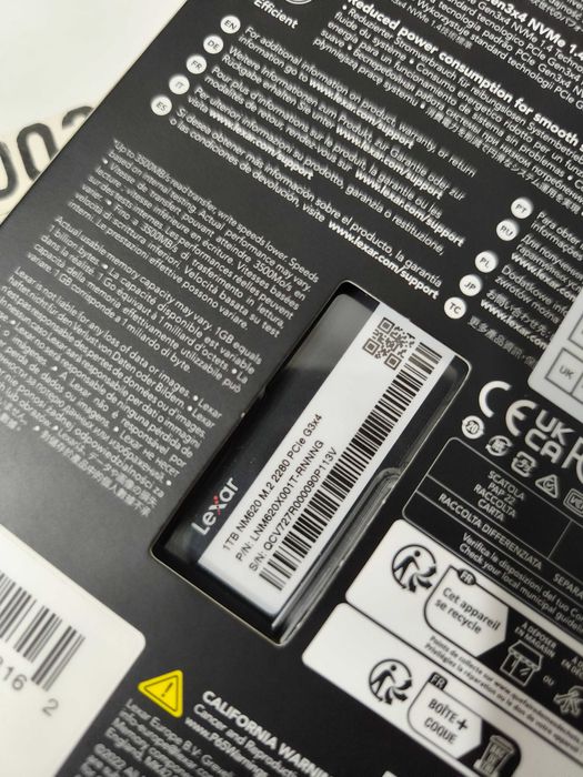 SSD Lexar 1tb yangi pachka