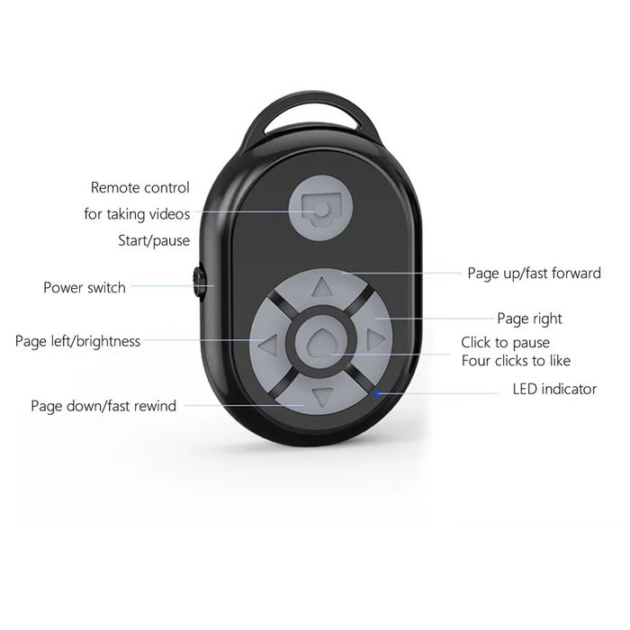 Accesorii Tik Tok, Mini Telecomanda cu Bluetooth, Control Camera