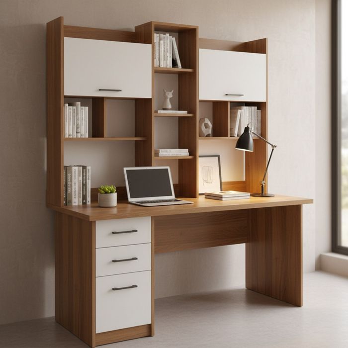 Zamonaviy kompyuter stoli + polkali shkaf | Ofis va uy uchun.