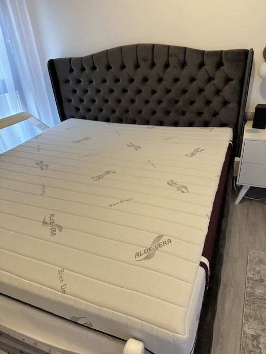 Pat tapitat Doha Luxury cu lada depozitare