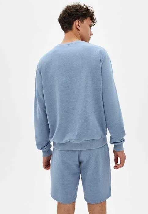 Толстовка мужская голубой меланж - универсальность в одном стиле.