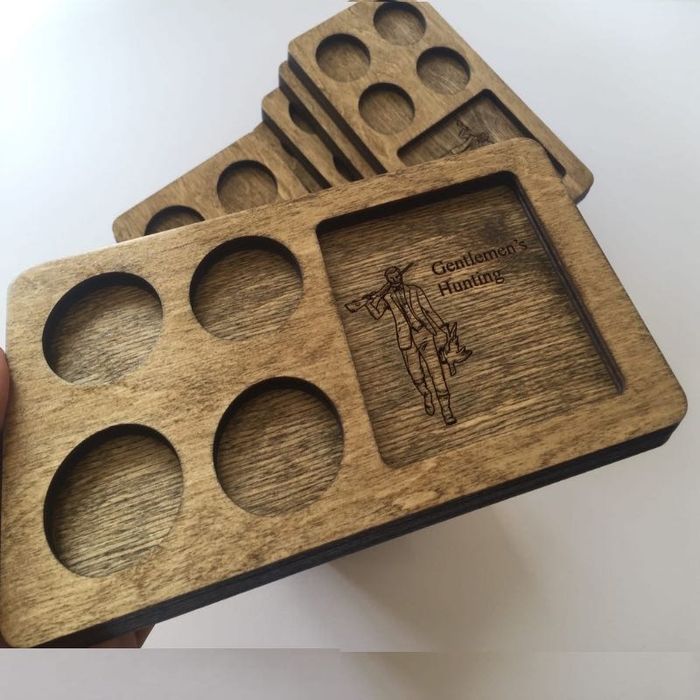 Подставка для рюмок, шотница с гравировкой