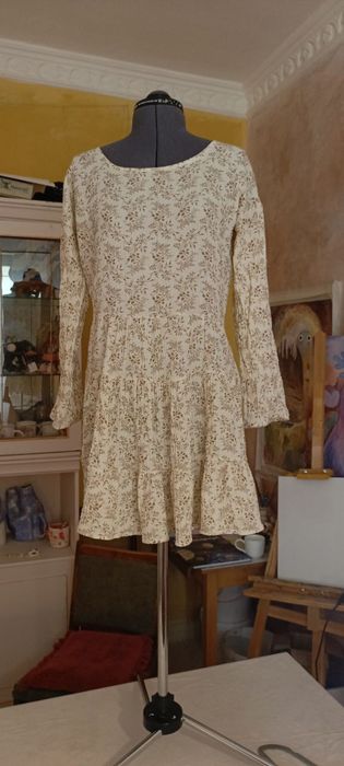 Домашнее мягкое женское платье из муслина