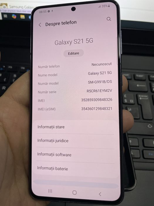 Samsung S21 5G 128 GB garantie