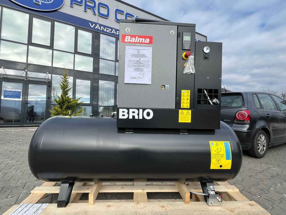 Compresor cu surub NOU BALMA BRIO 7.5KW 10 BAR 500 L cu uscator de aer