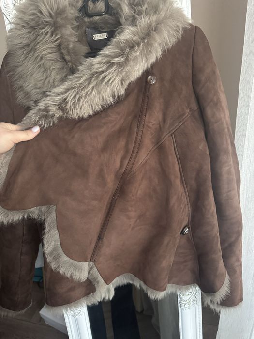 Палто от агнешка кожа с косъм Enigma leather