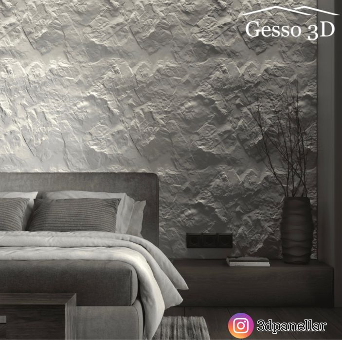 3д панели из гипса СКАЛА, TECHNO 3d panel tyaga lepka decor