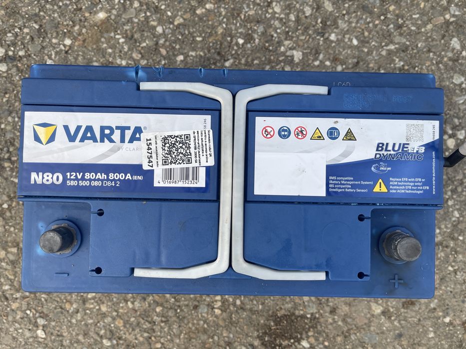Baterie Varta 80ah 800A EFB, START STOP