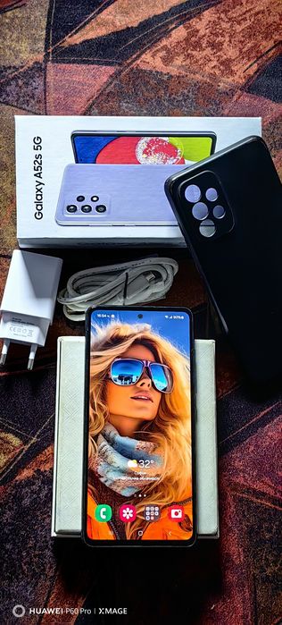 SAMSUNG GALAXY A52s-Топ състояние.Пълен комплект