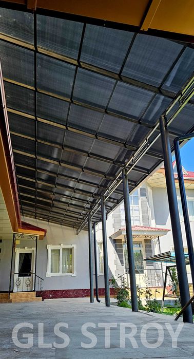Навесы, навес из лексана, naves, oynalik naves, стеклянный навес