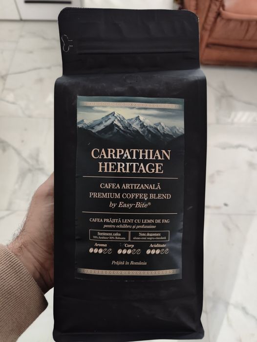 Cafea boabe 1kg – EasyBite Carpathian Heritage – prăjire tradițională