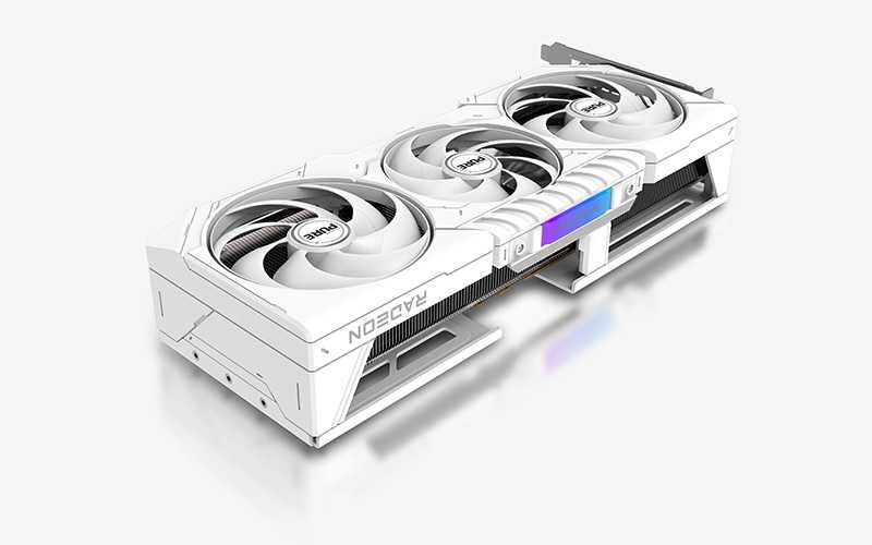 ; Видеокарта SAPPHIRE Pure AMD RADEON RX9070 16Gb white