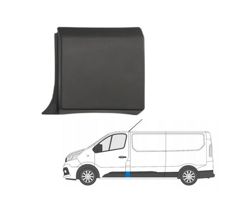 Bandou stalp Renault Trafic, 08.2014-07.2021, partea stanga/dreapta, grunduit