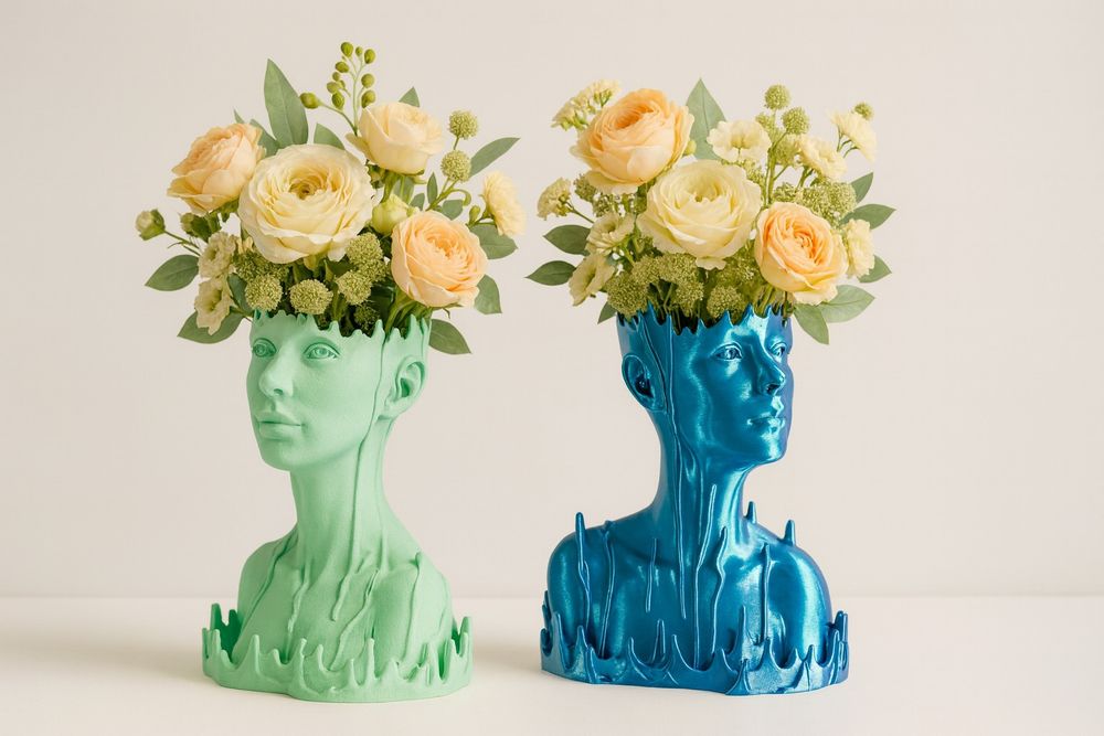 Ghiveci sculptural modern „Drip Girl” – transport gratuit