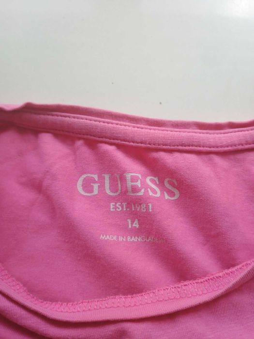 Оригинална детска тениска GUESS,размер 14г.,розова