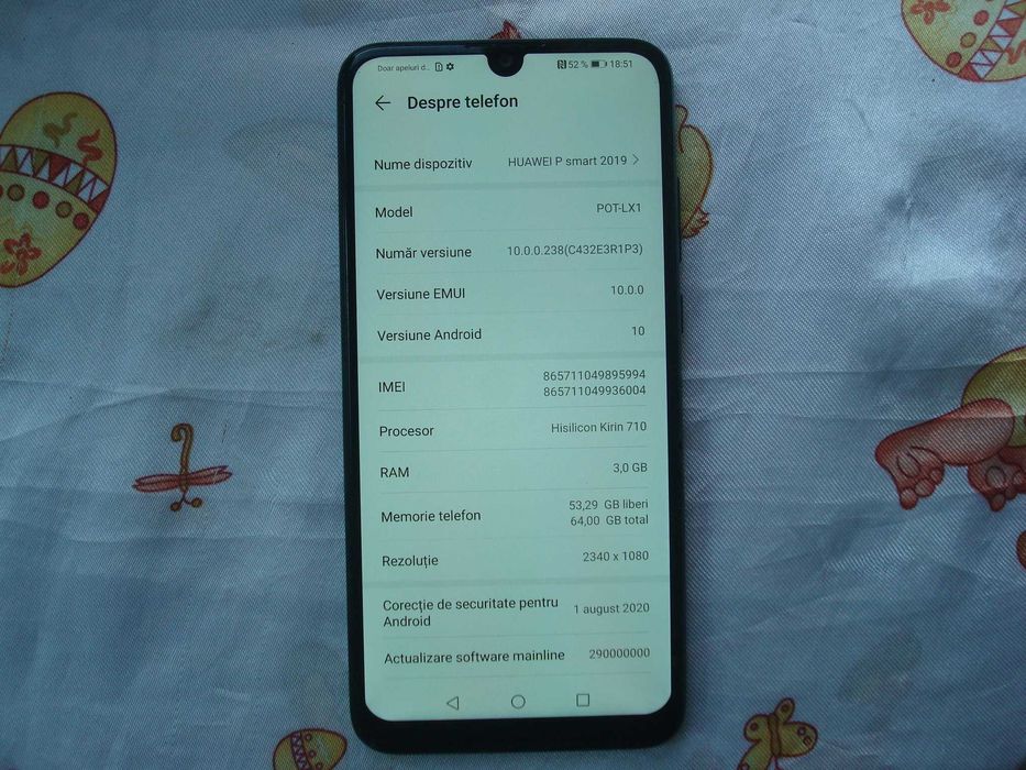 Dual sim Huawei P Smart 2019,3 GB RAM,64 GB