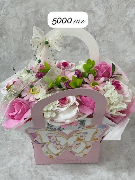 мыльные букеты из цветов