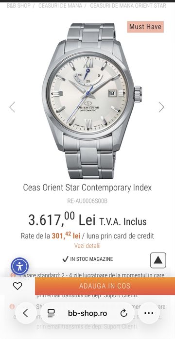 Ceas Orient Star Contemporary NOU