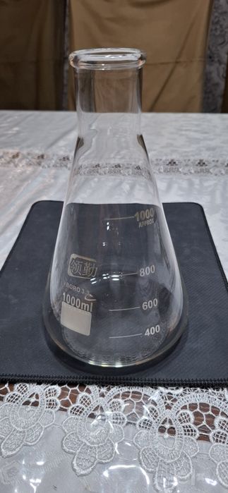 kolba kolba konicheskaya erlenmeyer kolb, laboratoriya kolbasi