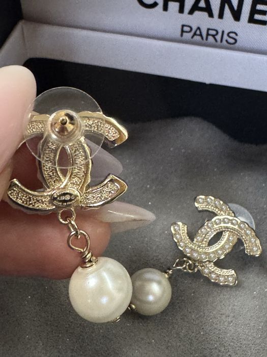 Обеци с перли “Chanel”