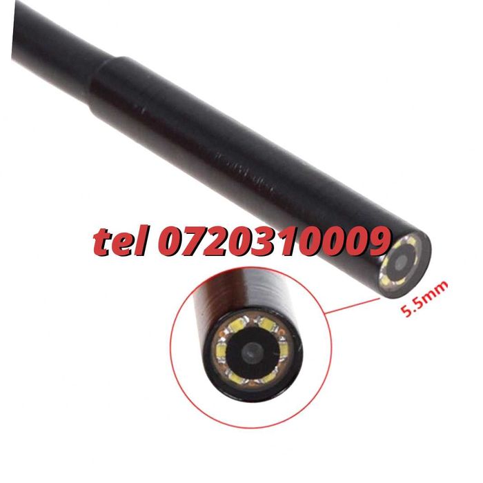 2 M Modul Camera Endoscop / Boroscop , 6 Lumina Led Inspectii Tehnice / Instalatii Pentru Iluminare Si Montaj Pe Echipamente Compatibile