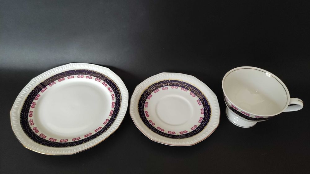 Colditz ГДР един много фин и крехък троен сет за чай/дълго кафе