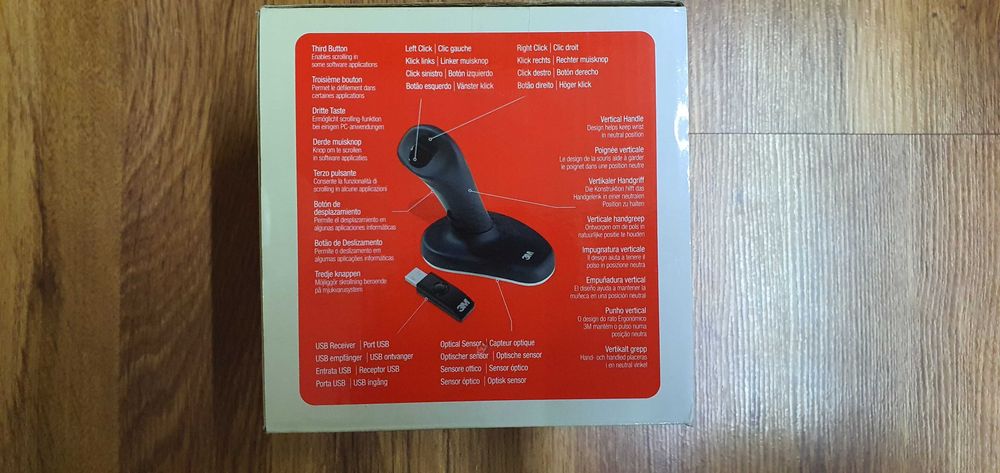 Mouse 3M Ergonomic , 3 butoane, Negru