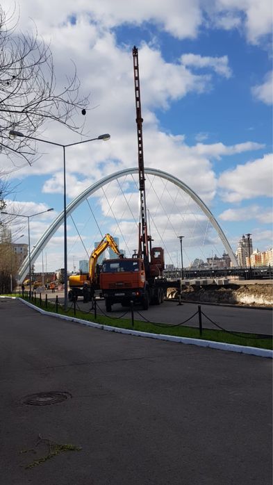 Услуги мобильная сваебойка. Сваи пробные, динамические испытания.