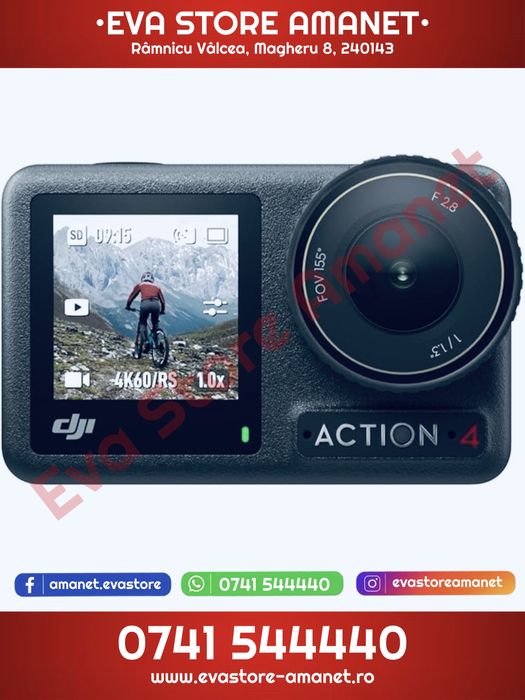 Camera video sport DJI Osmo Action 4 Essential Combo 4K120