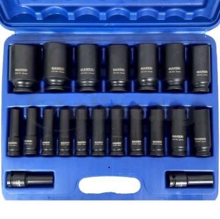 HAWEK Комплект вложки 20 Броя Ударни Вложки 10-38 мм в куфар