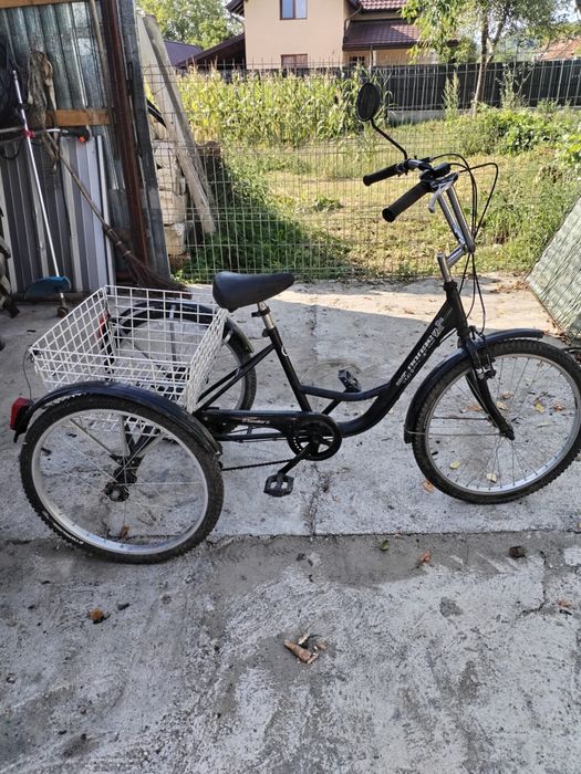 Bicicleta (3 roti) cu 6 viteze- ideală pentru plimbări și cumpărături