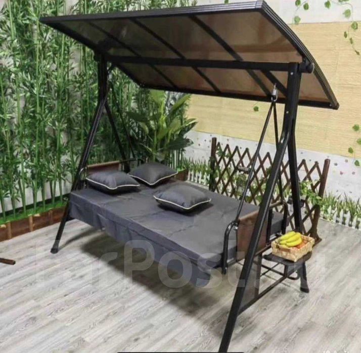 Металлический Качеля, с мягким матрасом новый