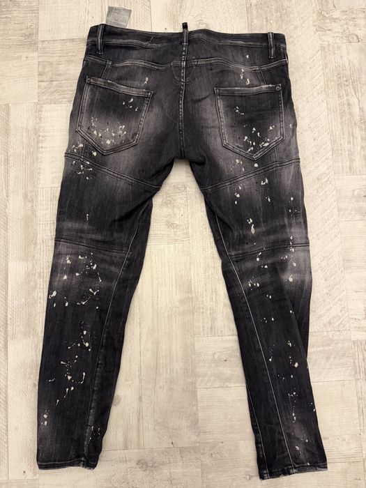 Blugi Dsquared2 Tidy Biker Negri – Mărimea 48