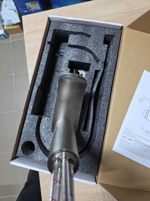 Baterie monocomanda pentru lavoar ARCORA din otel inoxidabil cu cartus ceramic