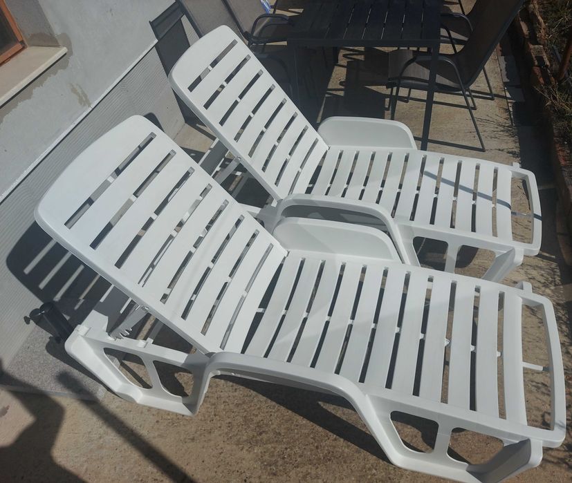 Шезлонг Lettino Fisso плаж  подлакътници градински плажен басейн легло