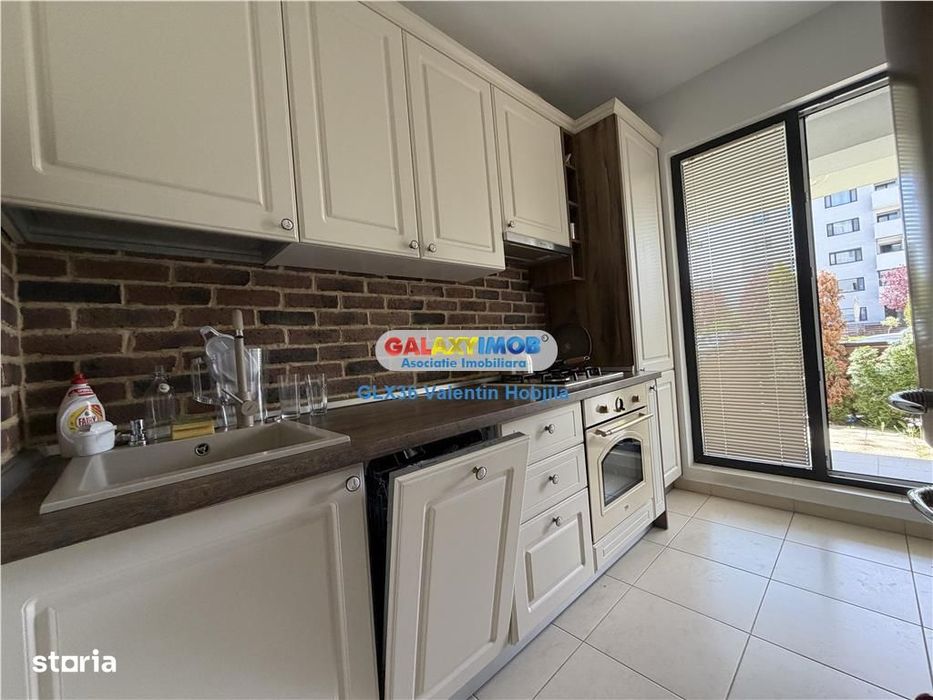 Vanzare apartament 3 camere mobilat parter gradina Baneasa Greenfield