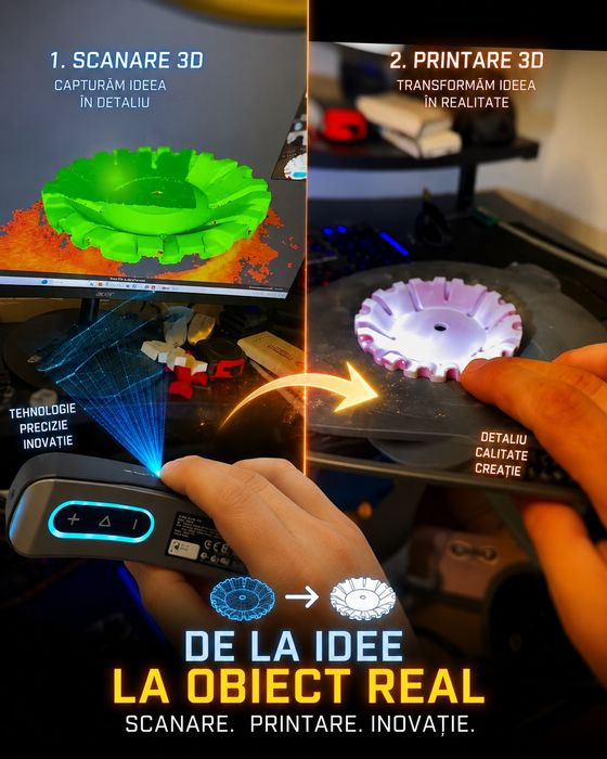 Servicii Printare 3D, Scanare 3D si Proiectare 3D