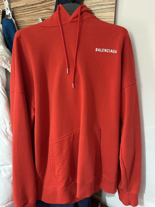 Худи Balenciaga -Червено