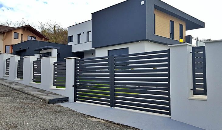 Vindem garduri tip jaluzea șipcă metalică si porti din fer forjat
_tab