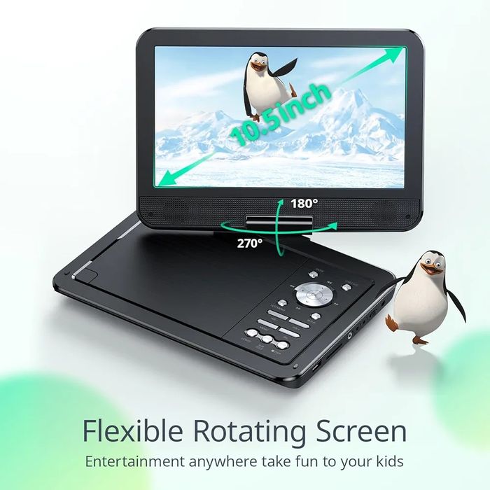 Player DVD portabil YOTON cu ecran 16.9pivotant HD
