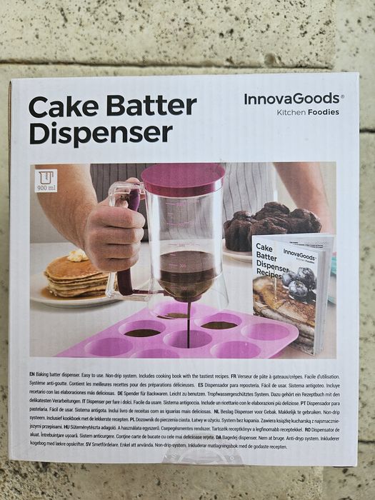 Dispenser pentru aluat InnovaGoods 900 ml – Nou, sigilat