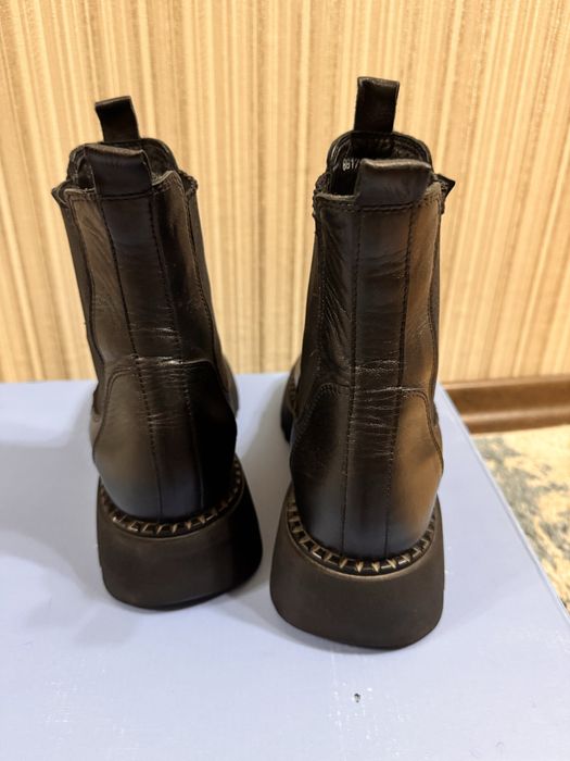 Полуспожки кожаные зима