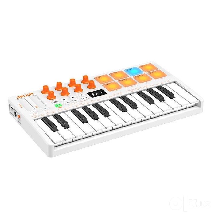 Компактная MIDI-клавиатура JAMJUM JK-25 для создания музыки, битов