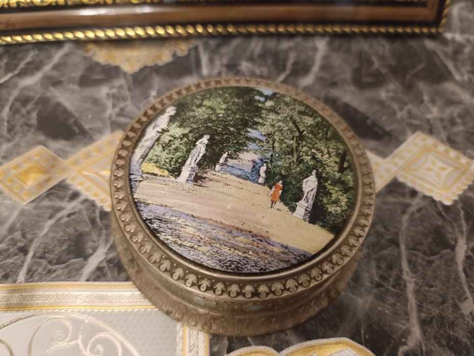 Винтажная пудреница, шкатулка, СССР,1940 год