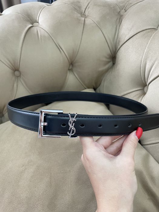 Curea YSL negru-argintiu