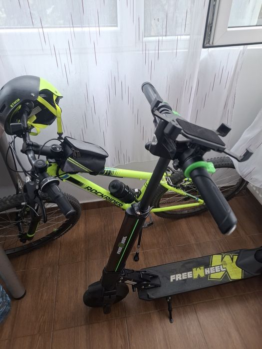Bicicleta rockrider si trotineta electrica freewheel