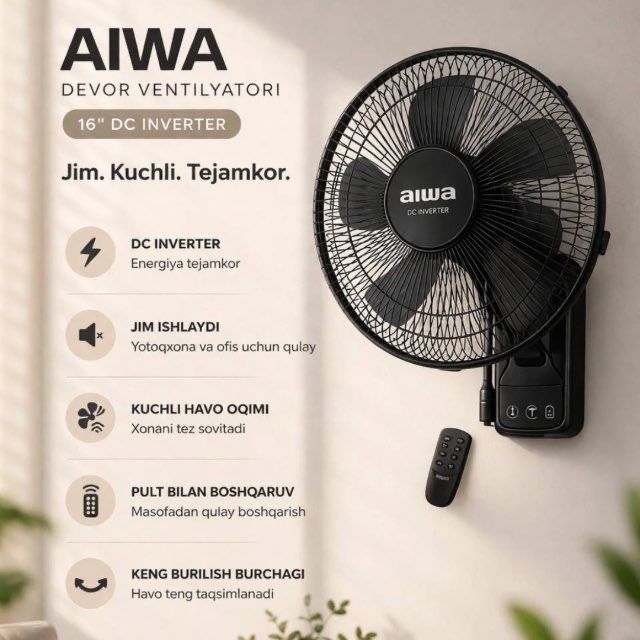 Вентилятор напольный/настеный/Aiwa/гарантия/оптом/розница//