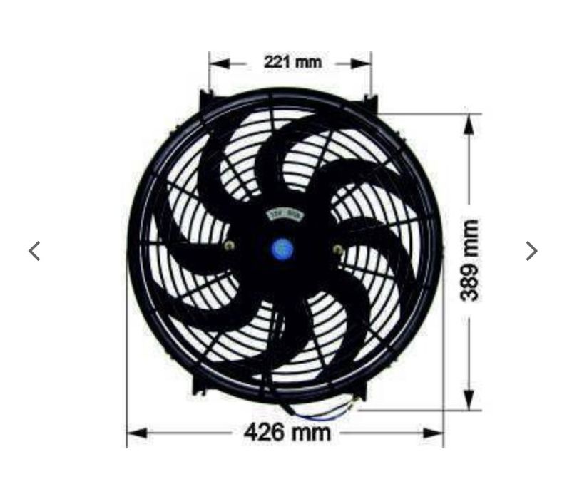 Електрическа перка вентилатор 16” 12V 80w mg-we-012